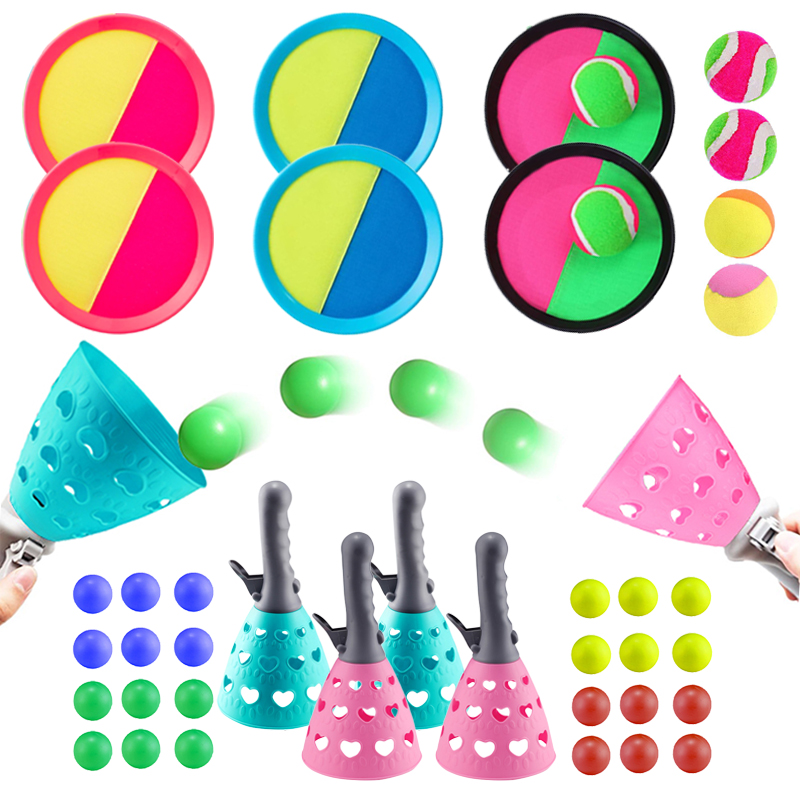 Catch Ball Velcro - โยนและจับชุดบอลภายนอกของเล่นสําหรับเด็กอายุ 3-6 เกมกลางแจ้งเด็ก Interactive กีฬาของเล่นของขวัญวันเกิด TMZ