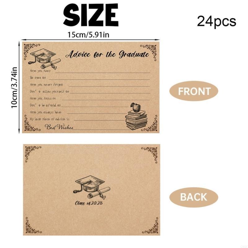 Party Games College - G92C 24pcs บัตรคำแนะนำการสำเร็จการศึกษาบัตร 6x4
