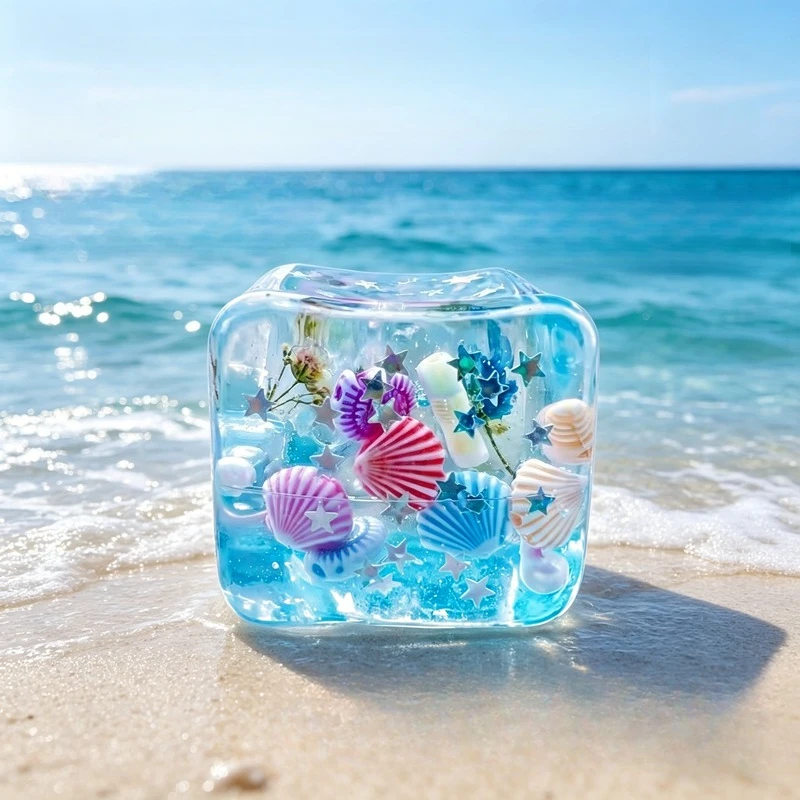 Party Games For Adults - ของเล่นบีบคลายเครียดรูปเปลือกหอยแบบฝังในตัว ยี่ห้อ Ocean Style บีบแล้วคืนตัวช้า ของเล่นสัมผัสเนื้อมอจิ