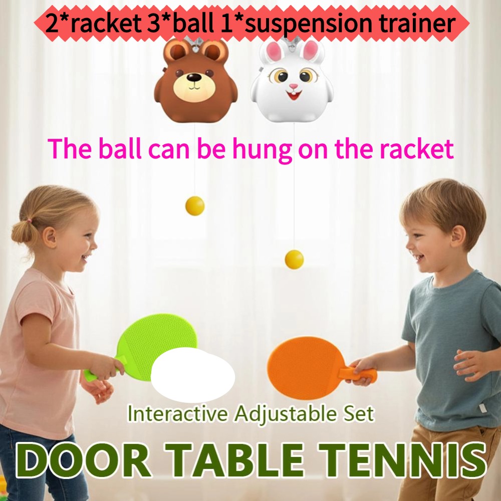 Catch Ball Velcro - เครื่องฝึกปิงปองแบบแขวนในร่ม สำหรับเล่นกีฬา ออกกำลังกาย เล่นในบ้าน เด็กๆ ใช้กับโครงประตู