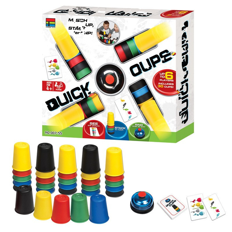 Party Games For 5 Year Olds Indoors - กีฬาซ้อนถ้วยพลาสติกการ์ดเกมครอบครัวเด็กกลางแจ้งในร่มความเร็วท้าทายการฝึกอบรมปาร์ตี้เดสก์ท็อปของเล่นตลก