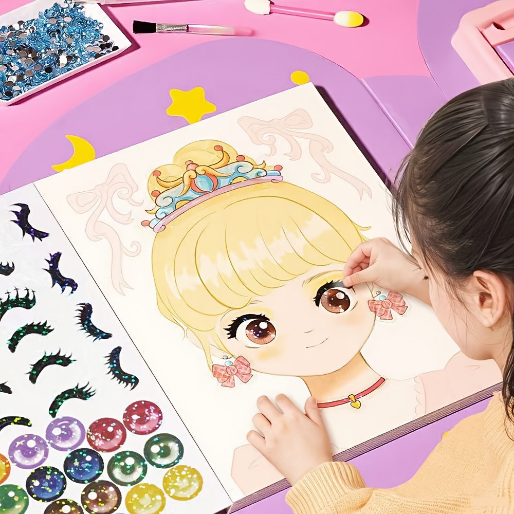 Book Party Games - สมุดสติกเกอร์ DIY ลายตุ๊กตาสุดเก๋ - ชุดสติกเกอร์เกมแต่งตัว พร้อมสติกเกอร์แบบใช้ซ้ำได้เพื่อความสนุกสร้างสรรค์