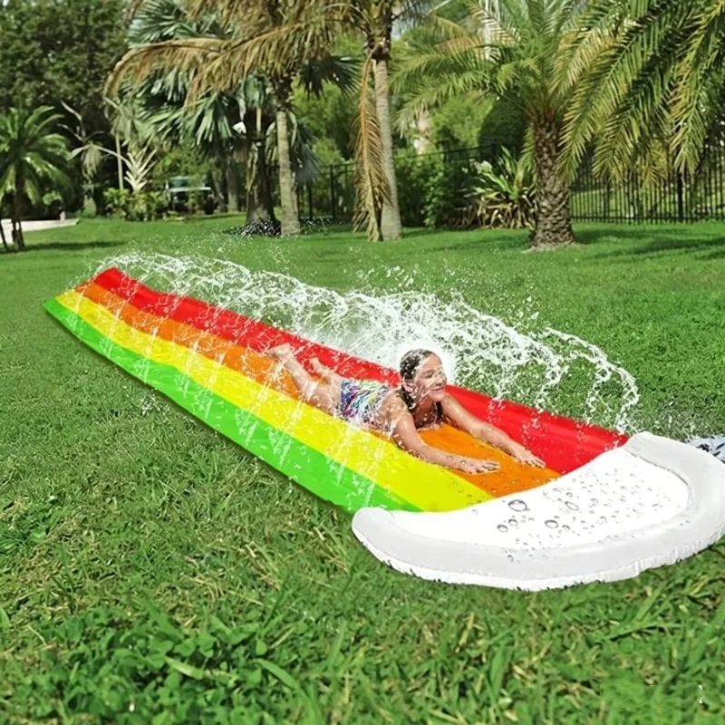 Party Games Kids Outdoor - ของเล่นน้ำเป่าลมกลางแจ้งสำหรับฤดูร้อน สไลเดอร์น้ำ สระว่ายน้ำ ศูนย์เกมสนามหลังบ้าน สำหรับผู้ใหญ่ เด็ก
