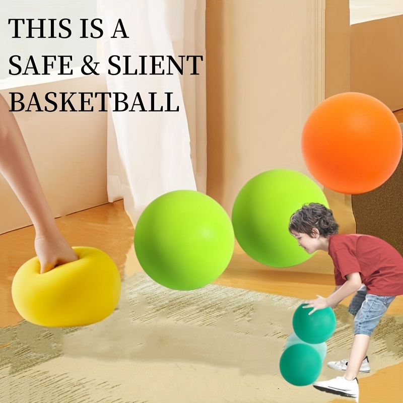 Party Games For 5 Year Olds Indoors - บอลตีแบบเงียบสำหรับเด็กเล่นบาสเก็ตบอลของเล่นสำหรับเด็กเล่นกีฬาบาสเก็ตบอลแบบยืดหยุ่นสูงสนุกสนุกกับการยิงแบบเงียบ