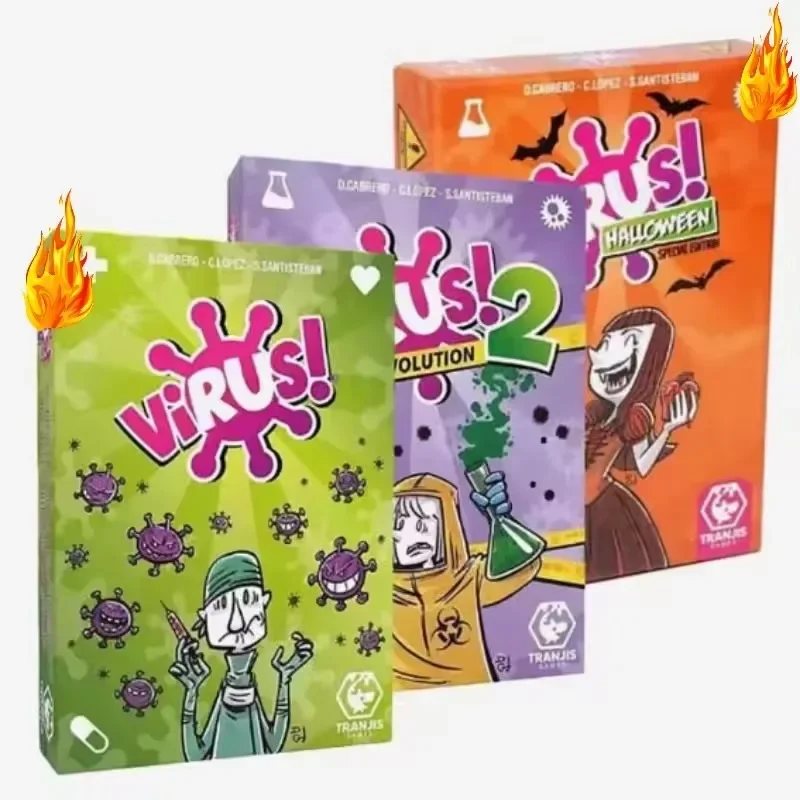 Party Games Youth - ชุดเกมการ์ดกลยุทธ์สำหรับครอบครัวปี 2026 ซีรีส์ไวรัส 1&2 และเกมกระดานปาร์ตี้ฮาโลวีนสำหรับผู้ใหญ่ ความบันเทิงแบบโต้ตอบสำหรับกลุ่มวัยรุ่น