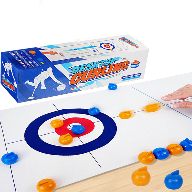 Party Games For 5 Year Olds Indoors - 1 ชุดของเล่นพับได้ มินิเคอร์ลิง เกมกระดานบนโต๊ะ สนุกสนาน กีฬาในร่ม