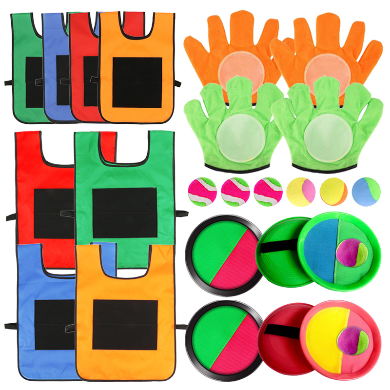 Catch Ball Velcro - เด็กกีฬาของเล่นโยนเกม Sticky Ball ฤดูใบไม้ผลิกิจกรรมกลางแจ้ง Group Interactive