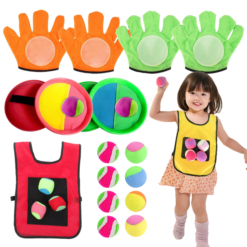 Catch Ball Velcro - เด็กลูกบอลของเล่นลูกบอลเหนียวของเล่นกีฬากลางแจ้งจับโยนเด็กเด็กผู้เล่นหลายคน Interactive เกมการออกกําลังกาย TMZ