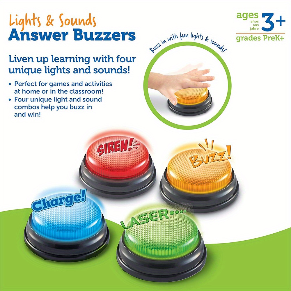 4 ชิ้นไฟและเสียง Buzzers ของเล - Party Games Children บทวิจารณ์และราคา