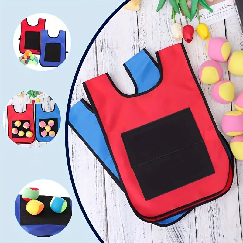 กีฬากลางแจ้งเกม Props เสื้อกั๊ - Catch Ball Velcro บทวิจารณ์และราคา