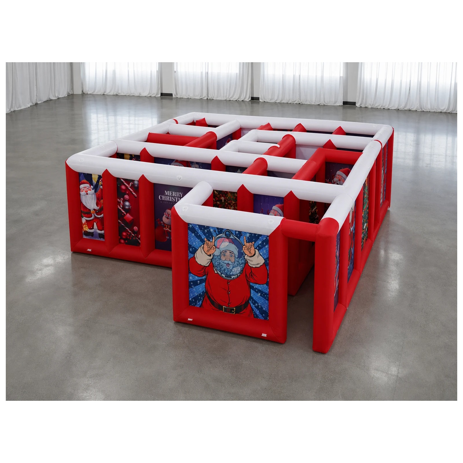 เขาวงกตเป่าลมหลังคาเรียบสีแดงข - Party Games Kids Outdoor บทวิจารณ์และราคา