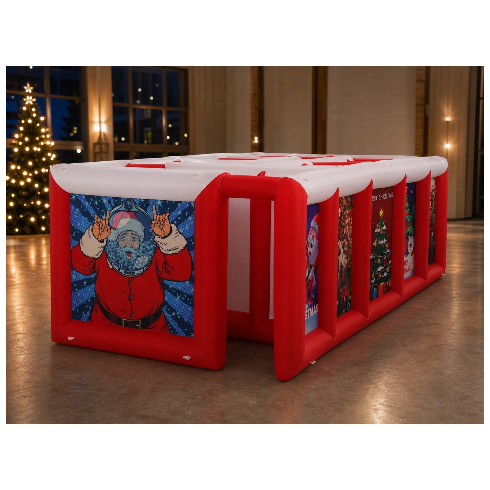 เขาวงกตเป่าลมหลังคาเรียบสีแดงข - Party Games Kids Outdoor บทวิจารณ์และราคา