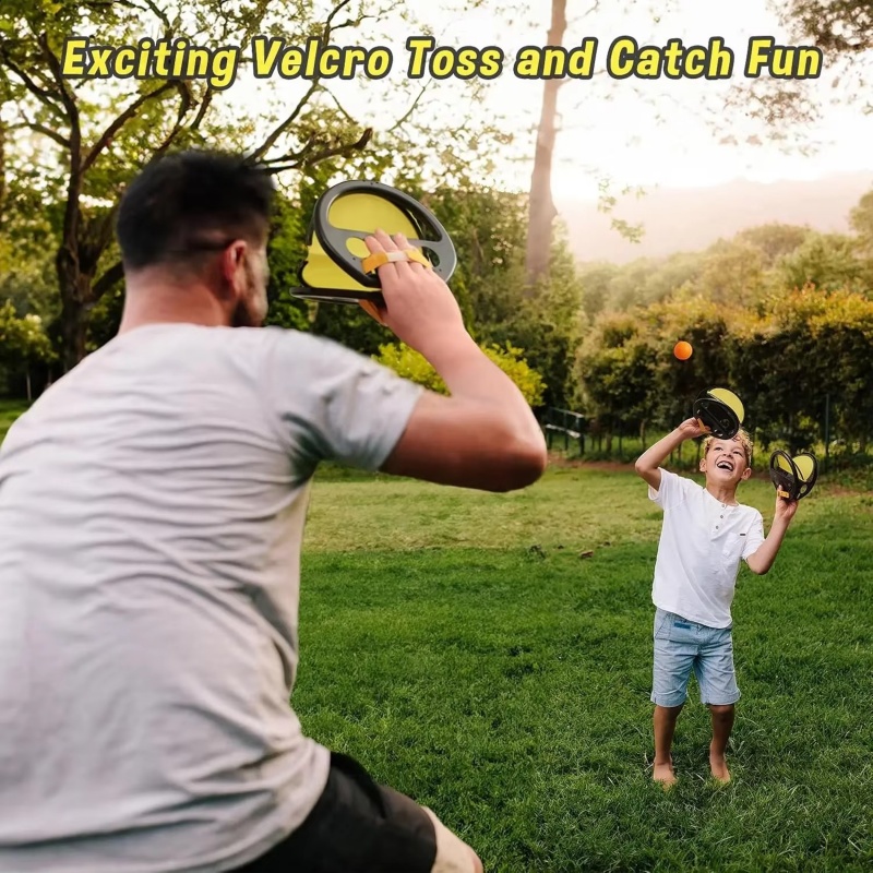 ชุดเกมโยนและจับลูกบอลกลางแจ้งส - Catch Ball Velcro บทวิจารณ์และราคา